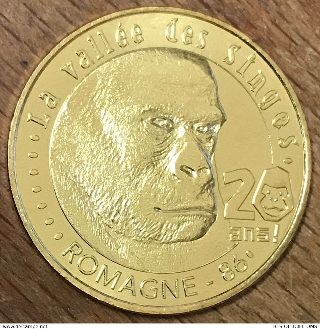 86 ROMAGNE VALLÉE DES SINGES GORILLE MDP 2018 MÉDAILLE MONNAIE DE PARIS JETON TOURISTIQUE MEDALS COINS TOKENS - 2018