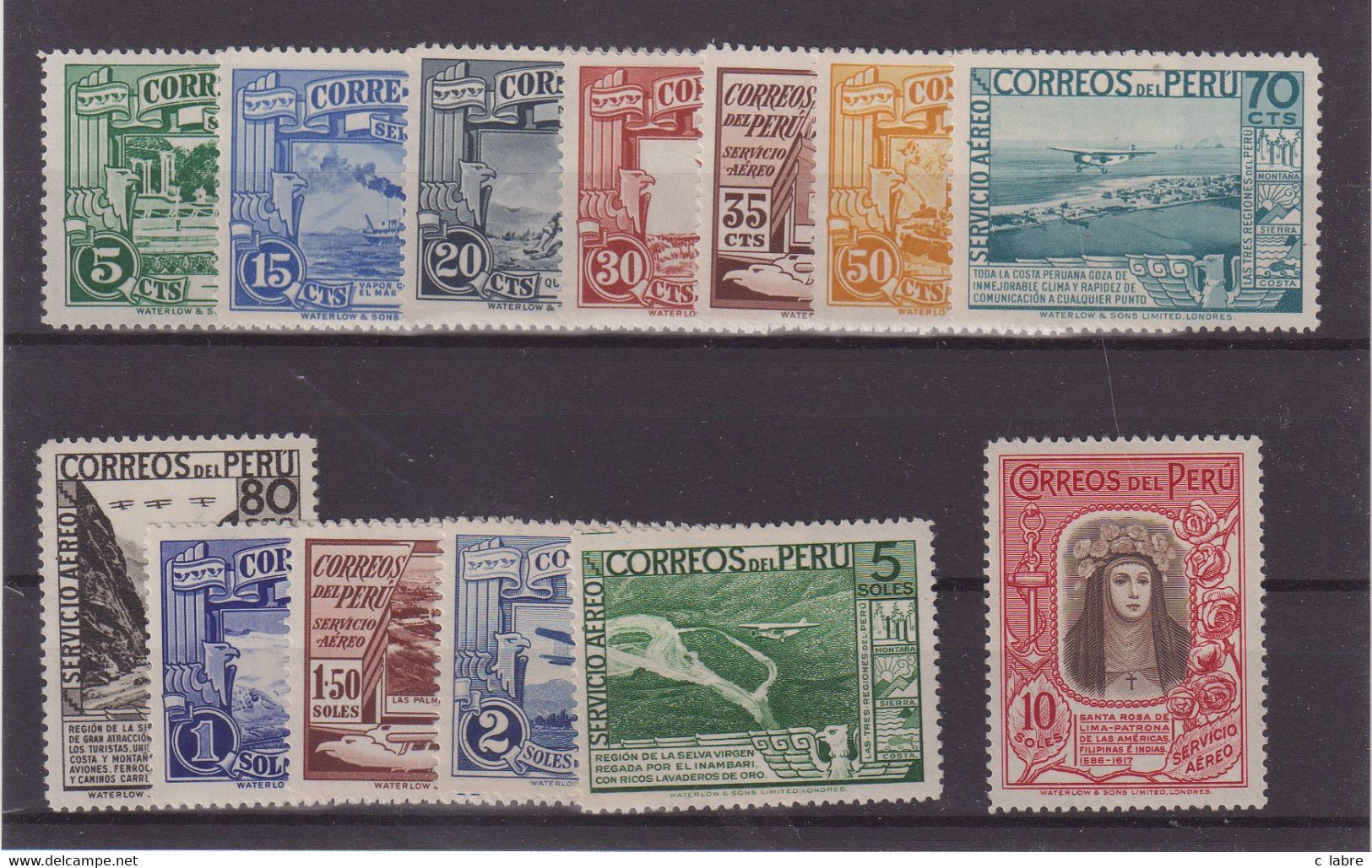 PEROU : PA . N° 16/28 * . TB .1936/37 . ( CATALOGUE YVERT ) . - Peru