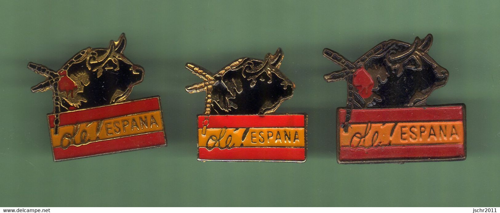 TAUROMACHIE - CORRIDA *** OLE ESPANA *** Lot De 3 Pin's Differents *** 5025-3 - Corrida