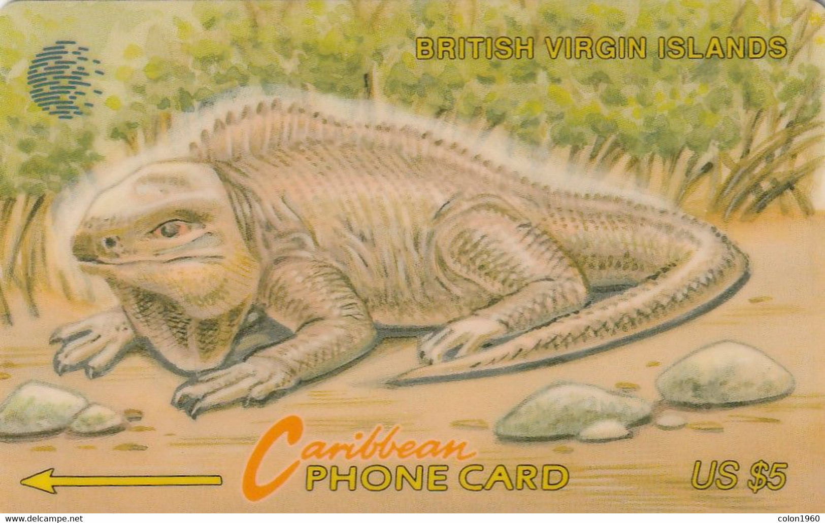 ISLAS VIRGENES BRITANICAS. BVI Wild Life - Iguana (DUMMY). 1994. 19CBVA (DUMMY). (877) - Jungferninseln (Virgin I.)