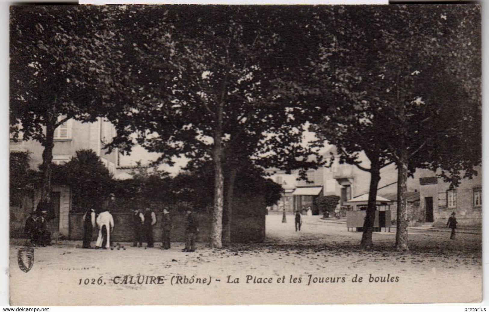 DEPT 69 / CALUIRE - LA PLACE ET LES JOUEURS DE BOULES - 1917 - Caluire Et Cuire