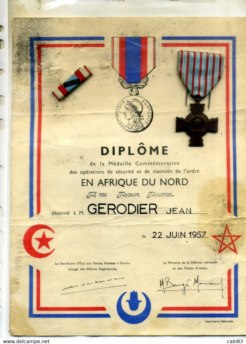 Document Et Médailles Des Anciens Combattant Franco-americain - Francia