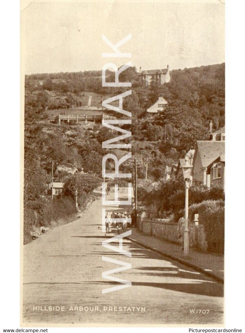 PRESTATYN HILLSIDE ARBOUR OLD B/W POSTCARD WALES - Flintshire