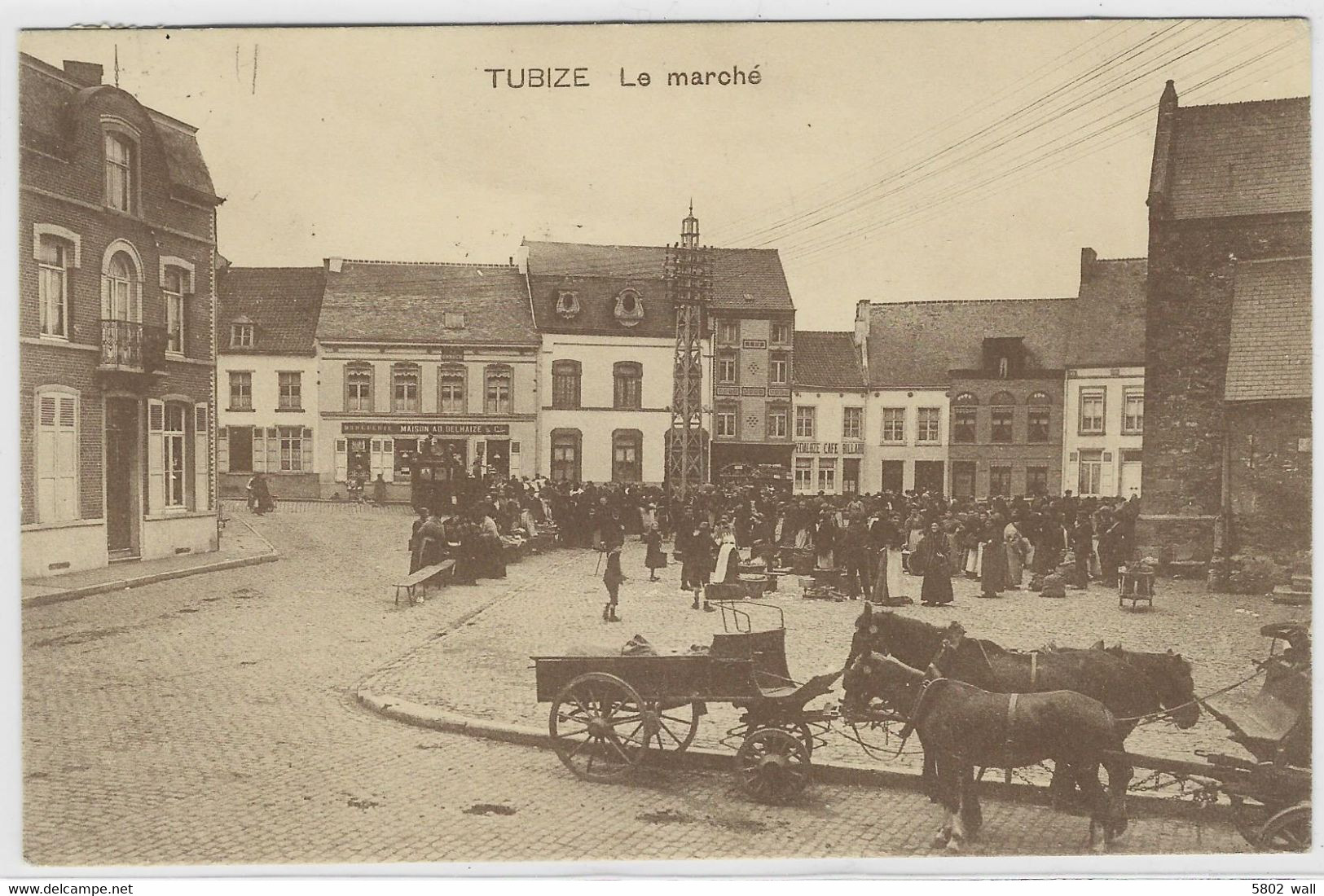 TUBIZE : Le Marché - Très Belle Animation - 1912 - Tubize