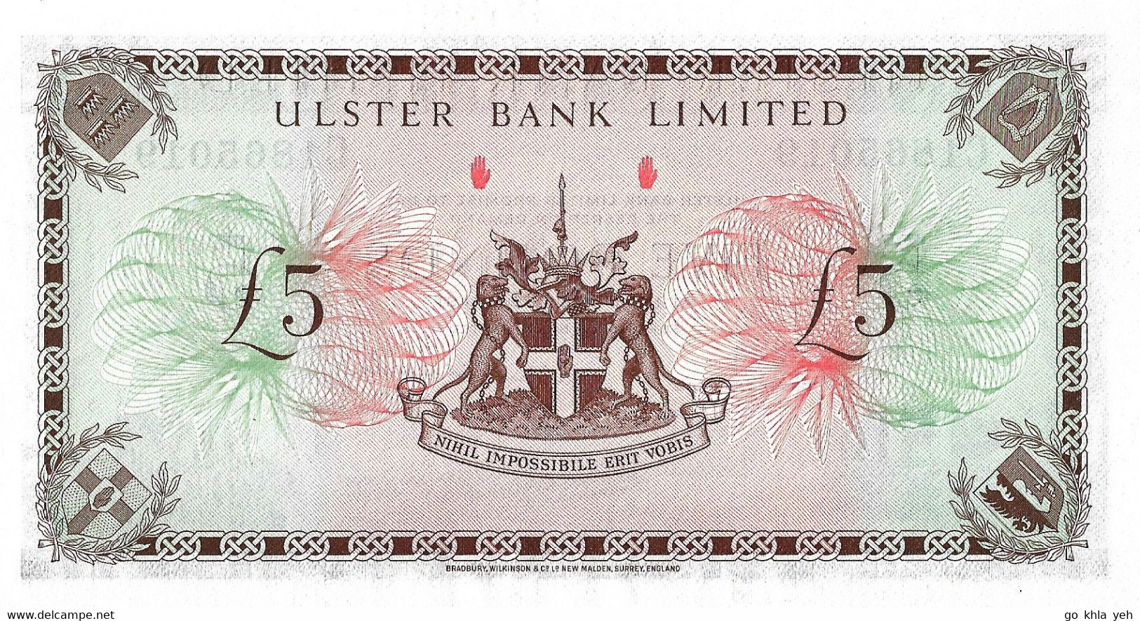 IRLANDE DU NORD 1988 5 Pound - P.326c  Neuf UNC - 5 Pounds