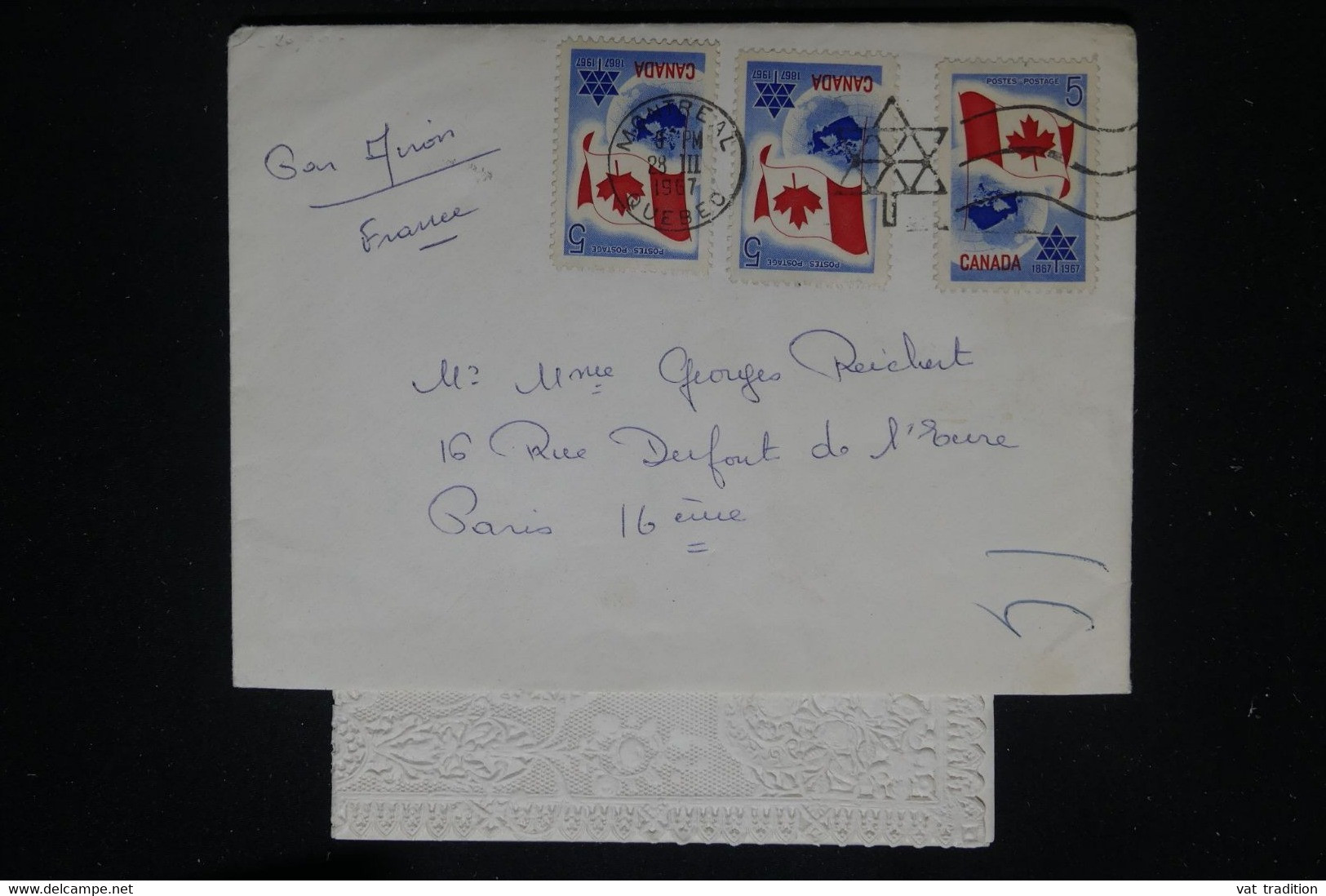 CANADA - Enveloppe Avec Contenu De Montréal Pour Paris En 1967 - L 93661 - Briefe U. Dokumente