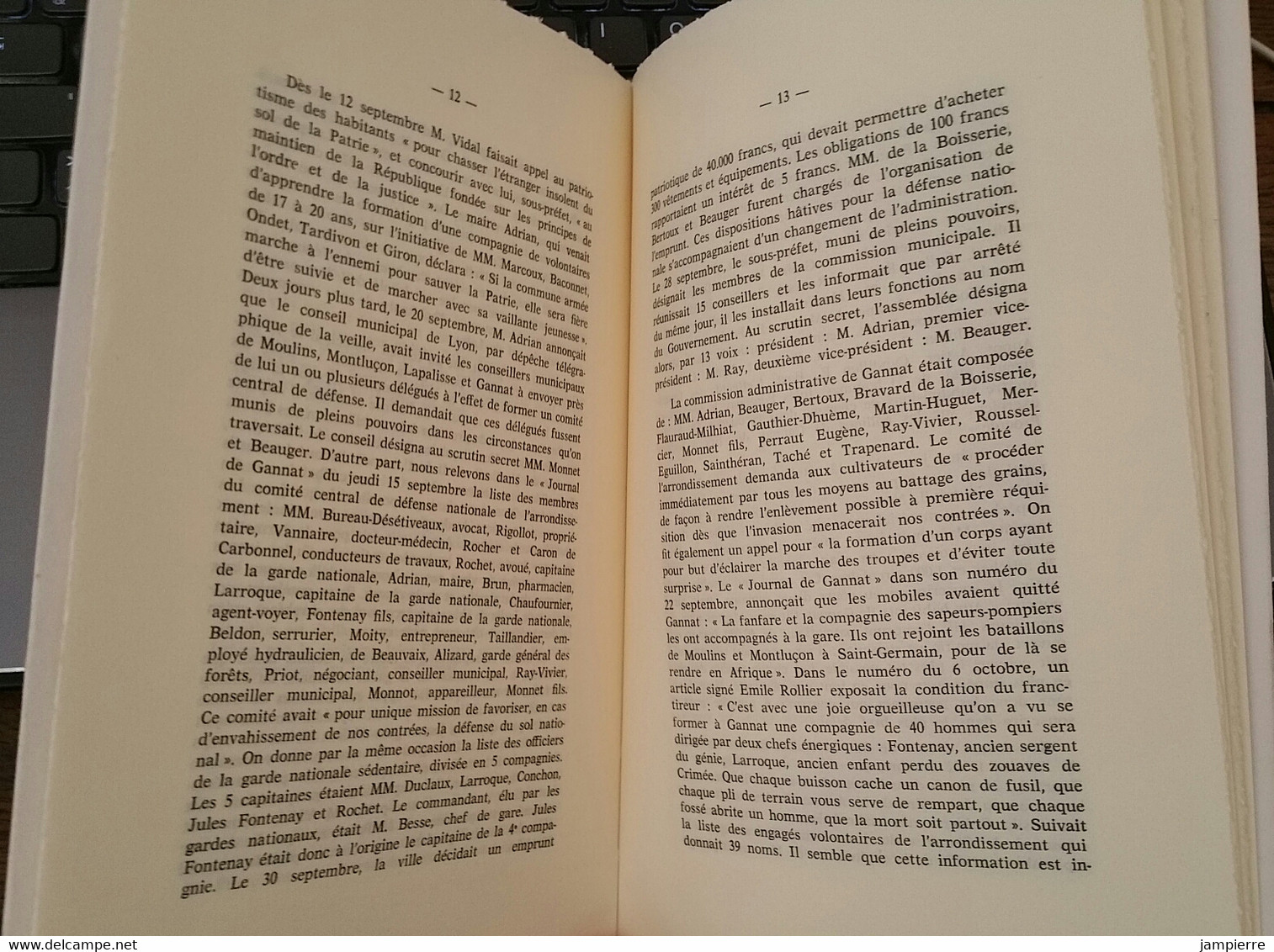 Gannat (03, Allier) - Gannat Sous Le Gouvernement De La Défense Nationale, Jean Simon - 1975, 39 Pages - Bourbonnais