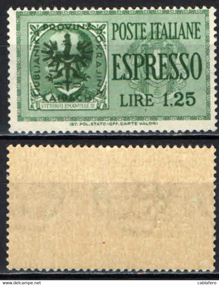 ITALIA - OCCUPAZIONE TEDESCA DI LUBIANA - 1944 - SOVRASTAMPA - MNH - Deutsche Bes.: Lubiana