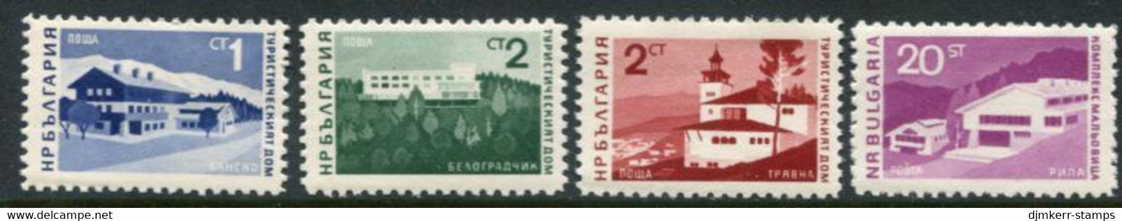 BULGARIA 1966 Tourist Accommodation  MNH / **.  Michel 1671-74 - Unused Stamps
