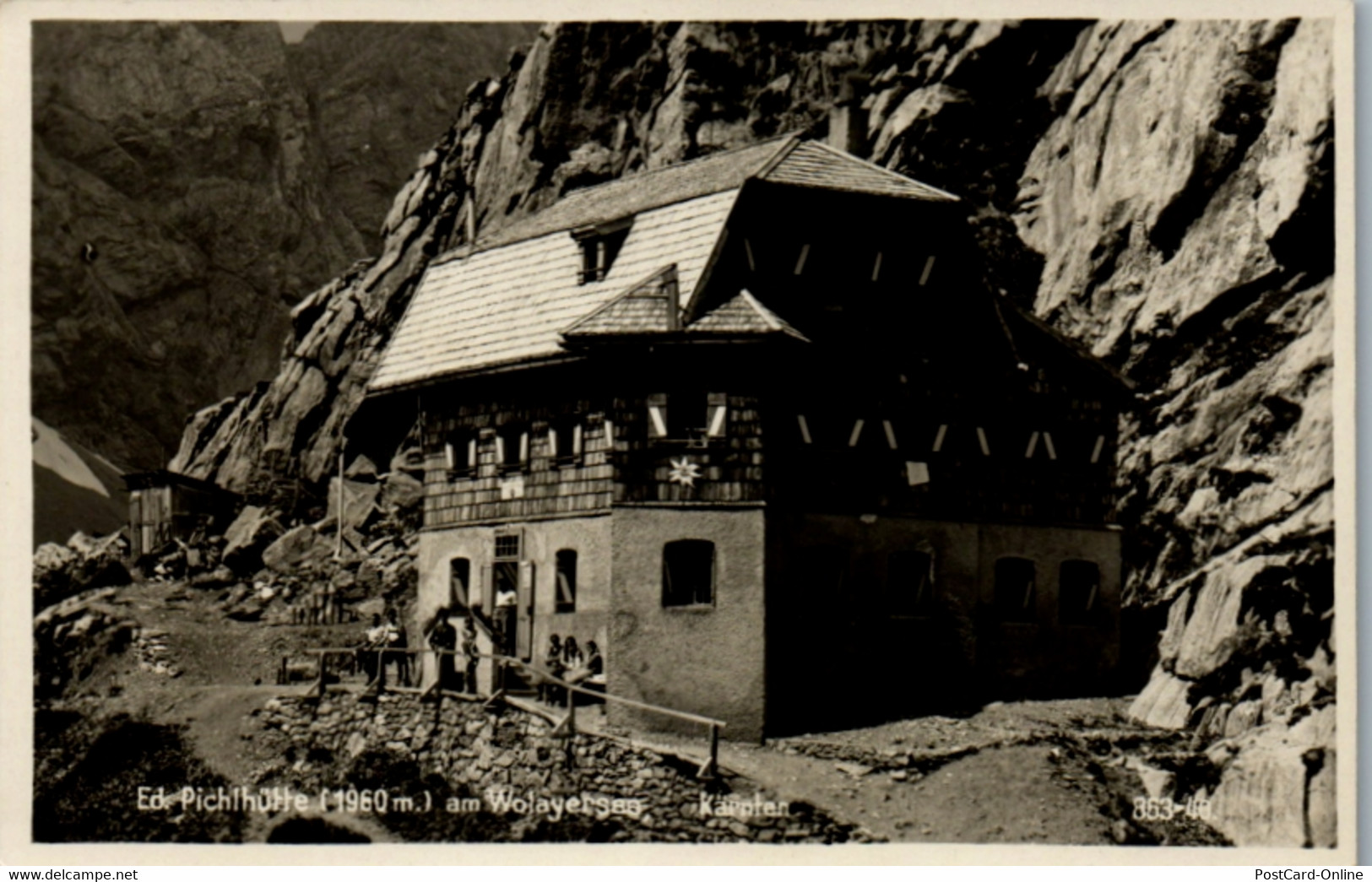 8413 - Kärnten - Eduard Pichlhütte , Pichl , Hütte Am Wolayersee - Gelaufen 1936 - Lesachtal