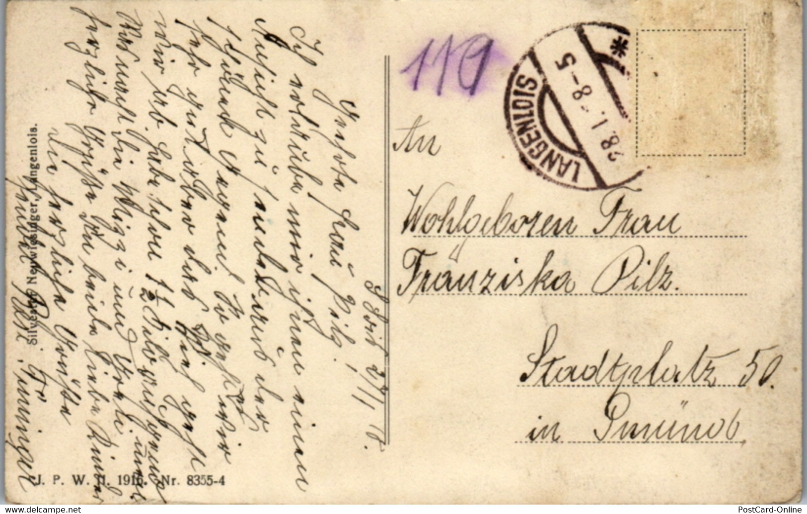 8439 - Niederösterreich - Langenlois , Villenviertel - Gelaufen 1918 - Langenlois