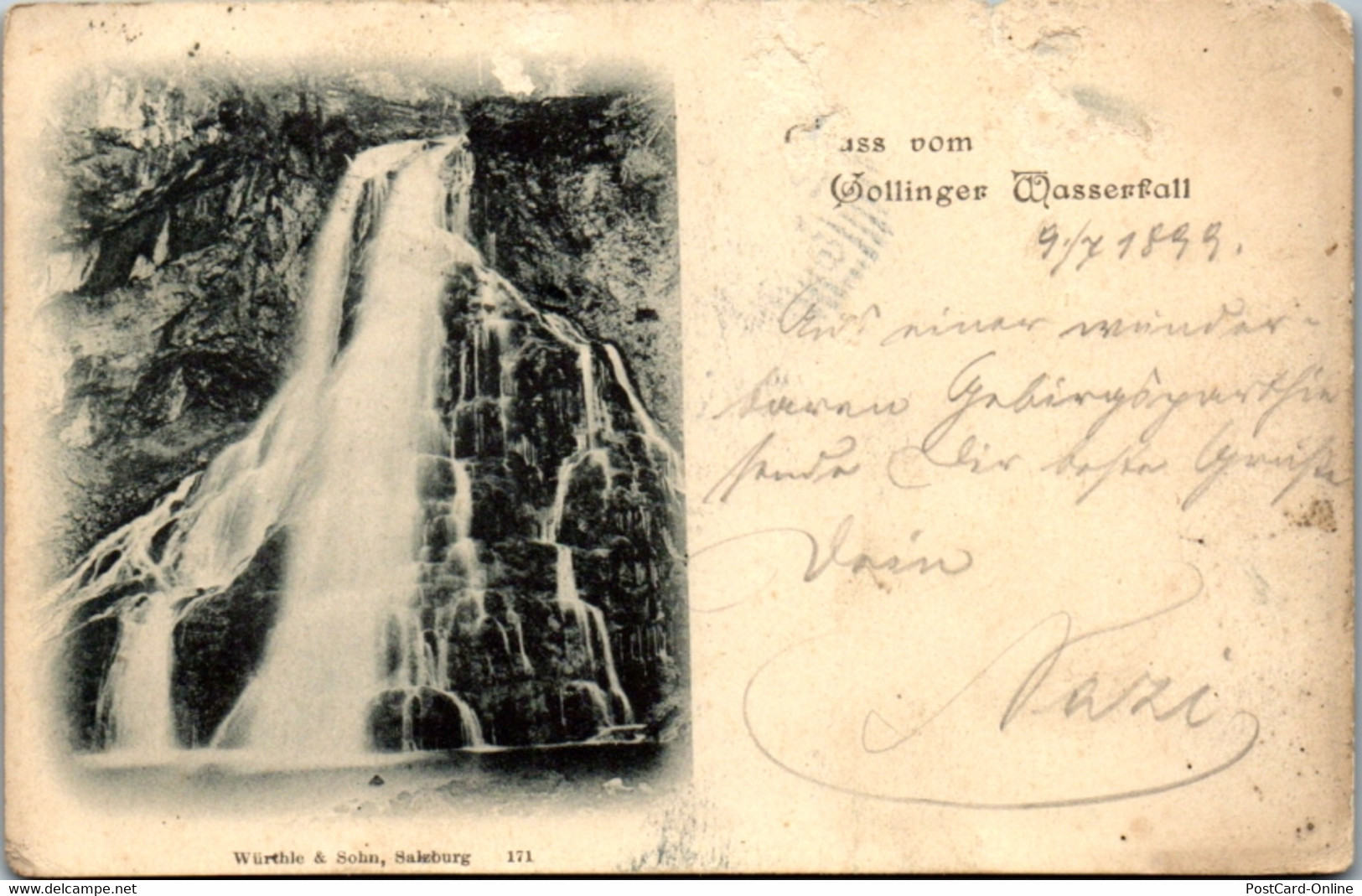 8478 - Salzburg - Golling , Gollinger Wasserfall - Gelaufen 1899 - Golling