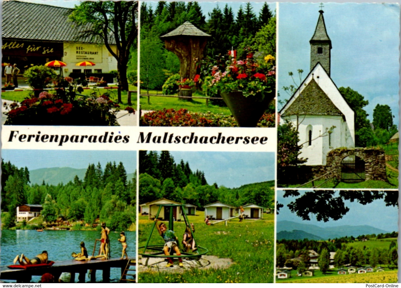 8691 - Kärnten - Feldkirchen , Maltschachersee , See Restaurant , Mehrbildkarte , Maktschacher See - Gelaufen 1975 - Feldkirchen In Kärnten