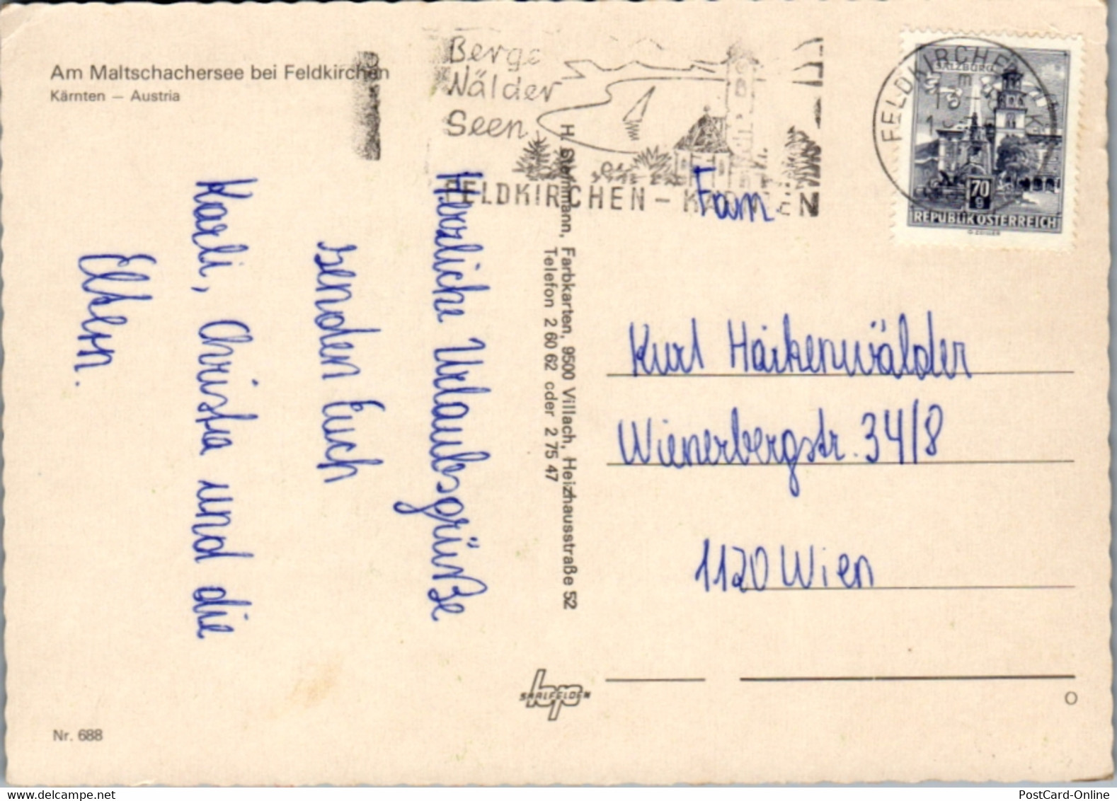 8691 - Kärnten - Feldkirchen , Maltschachersee , See Restaurant , Mehrbildkarte , Maktschacher See - Gelaufen 1975 - Feldkirchen In Kärnten