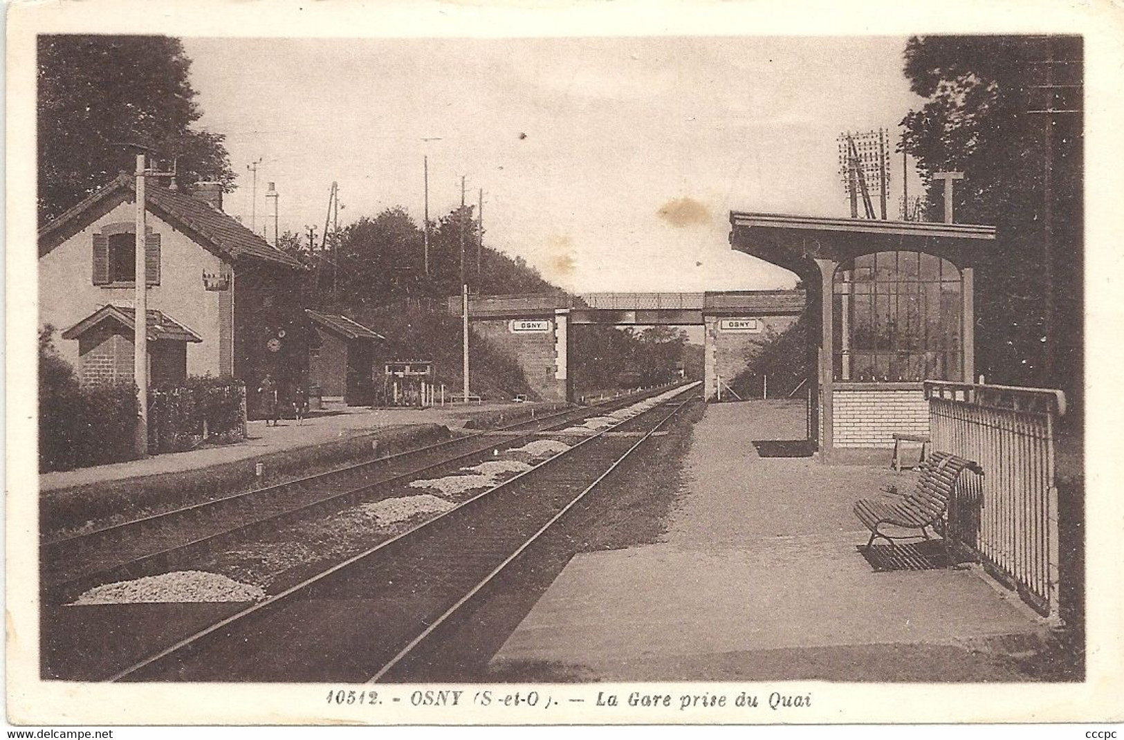 CPA Osny La Gare Prise Du Quai - Osny