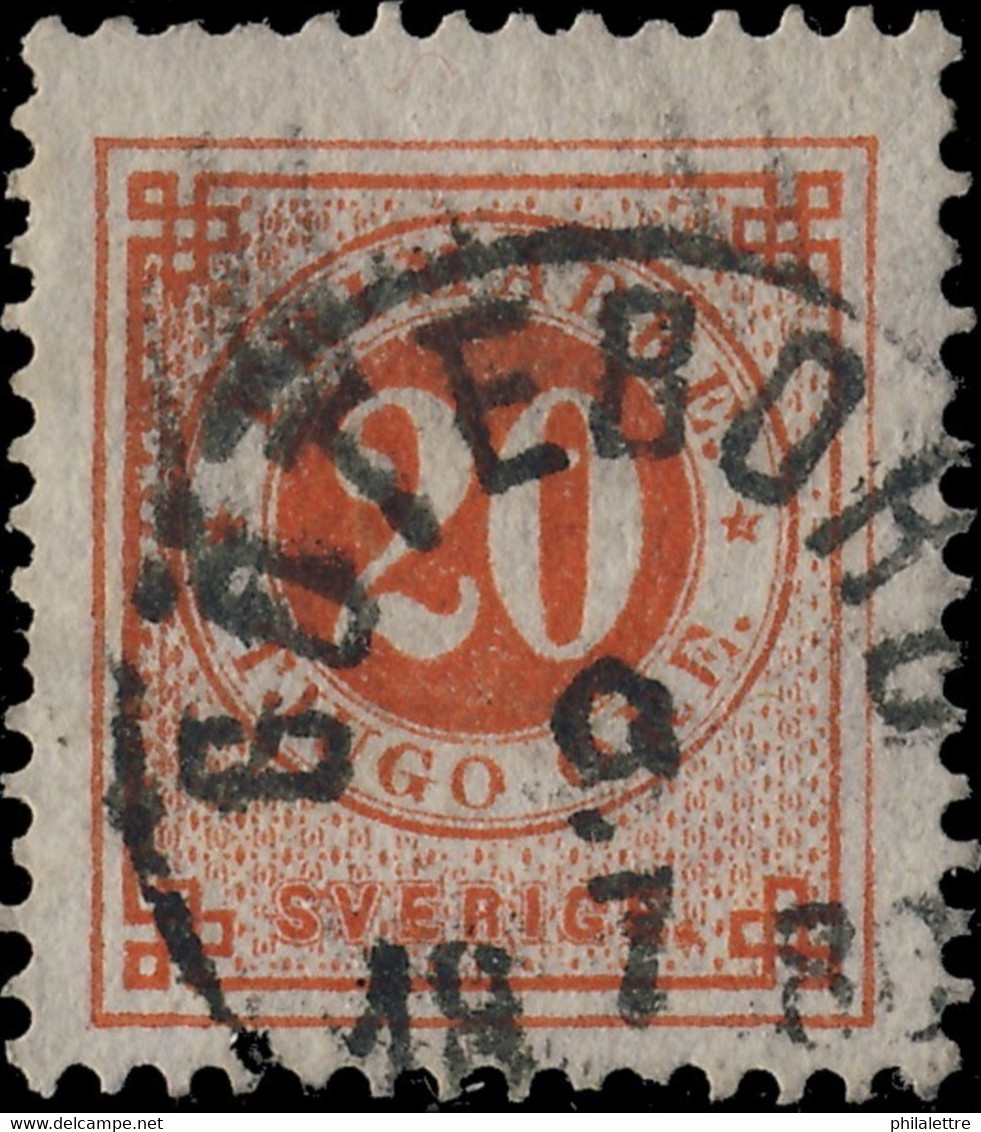 SUÈDE / SWEDEN / SVERIGE - 1880 - " GÖTEBORG " (Type 16) On Mi.22B 20 öre Rouge / Red P.13 - Used Stamps