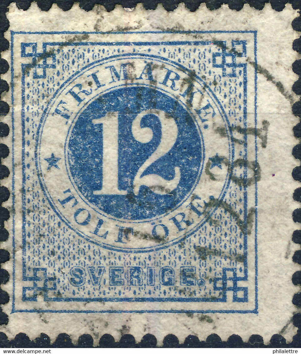 SUÈDE / SWEDEN / SVERIGE - 1881 - 12ö Light Blue Mi.21B / Facit 32 - Oblitérés