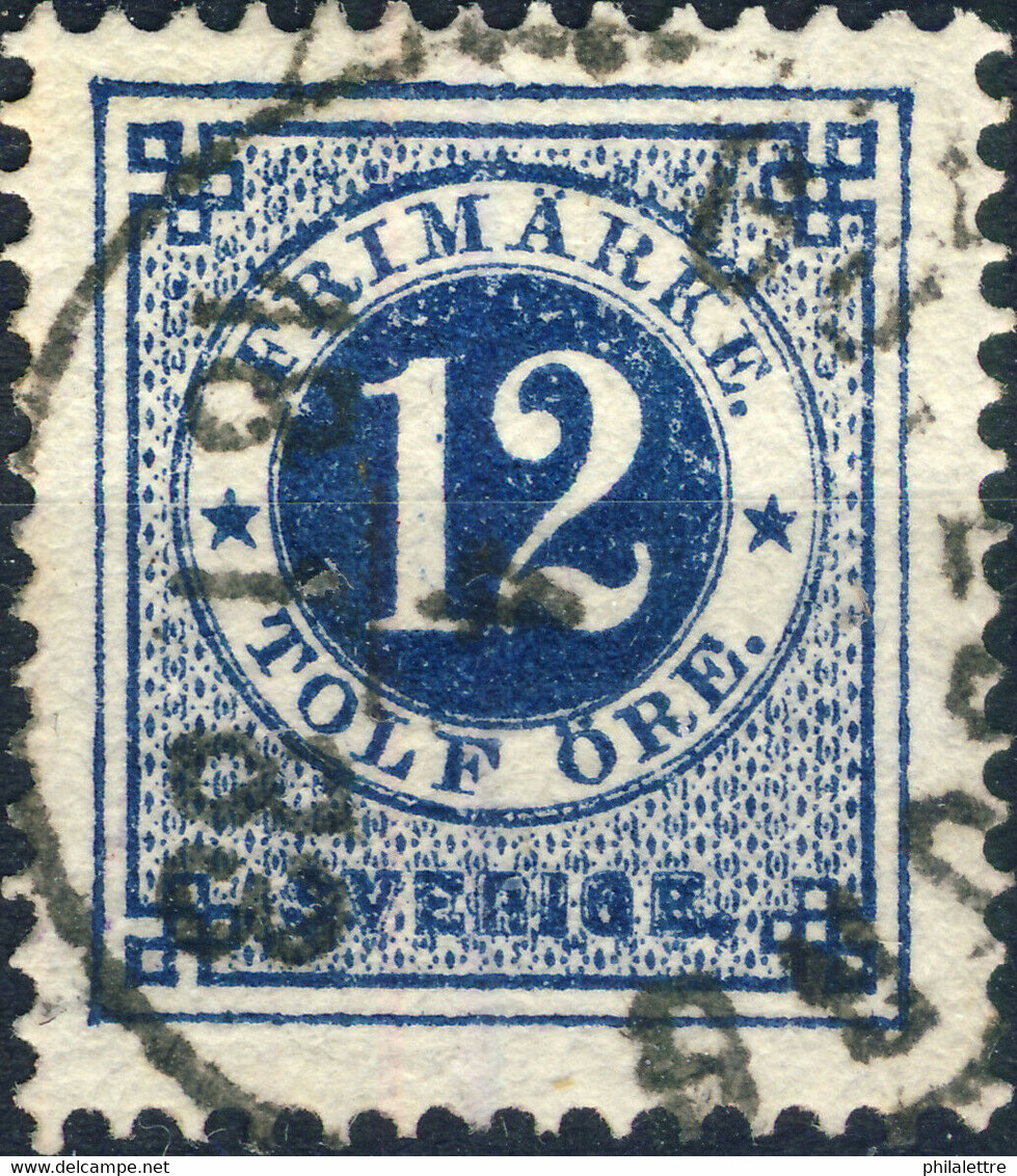 SUÈDE / SWEDEN / SVERIGE - 1883 - " GÖTEBORG " Cds / 12ö Dark Blue Mi.21B / Facit 32 - Gebraucht