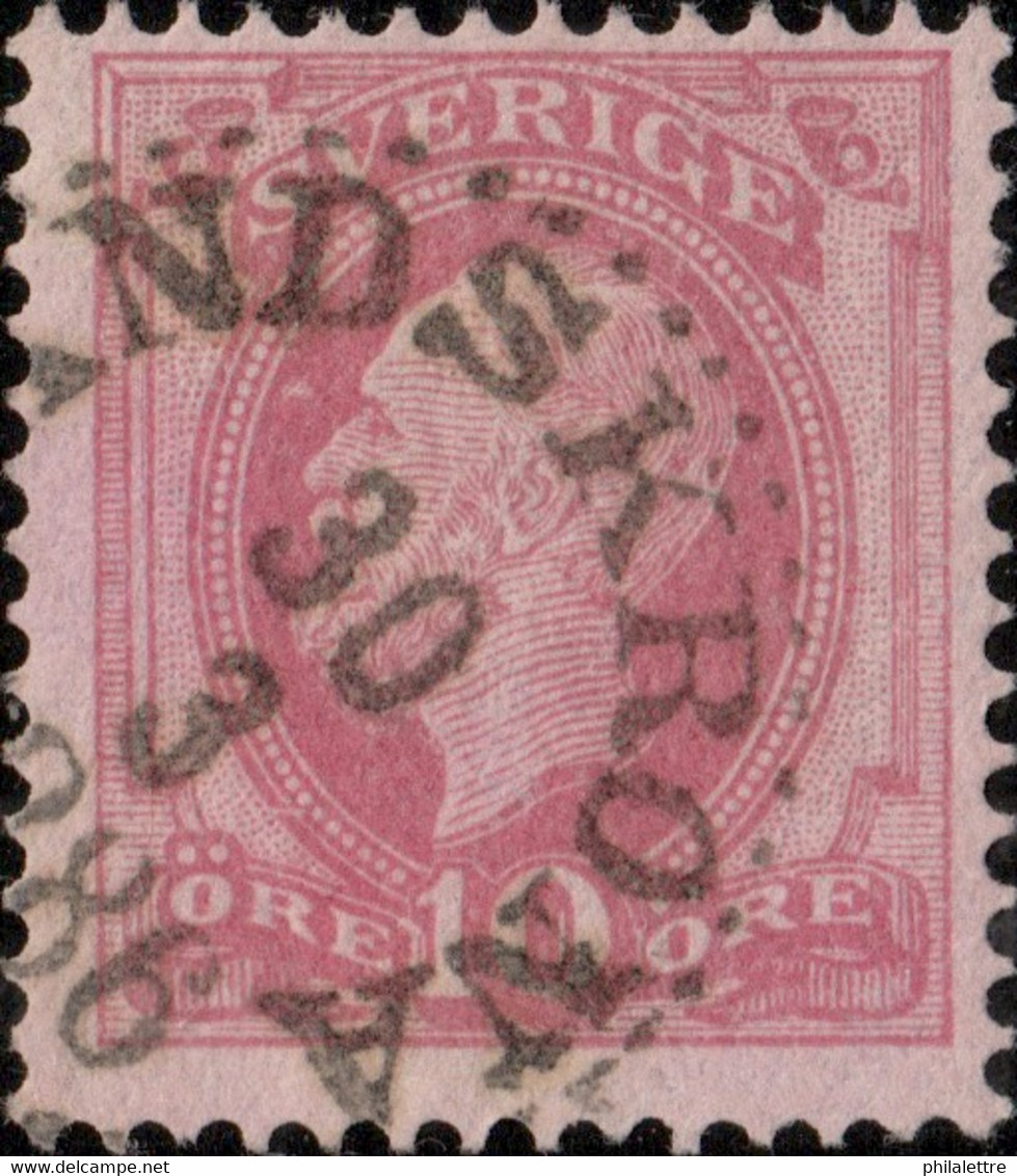 SUÈDE / SWEDEN / SVERIGE - 1886 - " LANDSKRONA " Cds On Mi.28 / Facit 39 (T.2) - Used Stamps