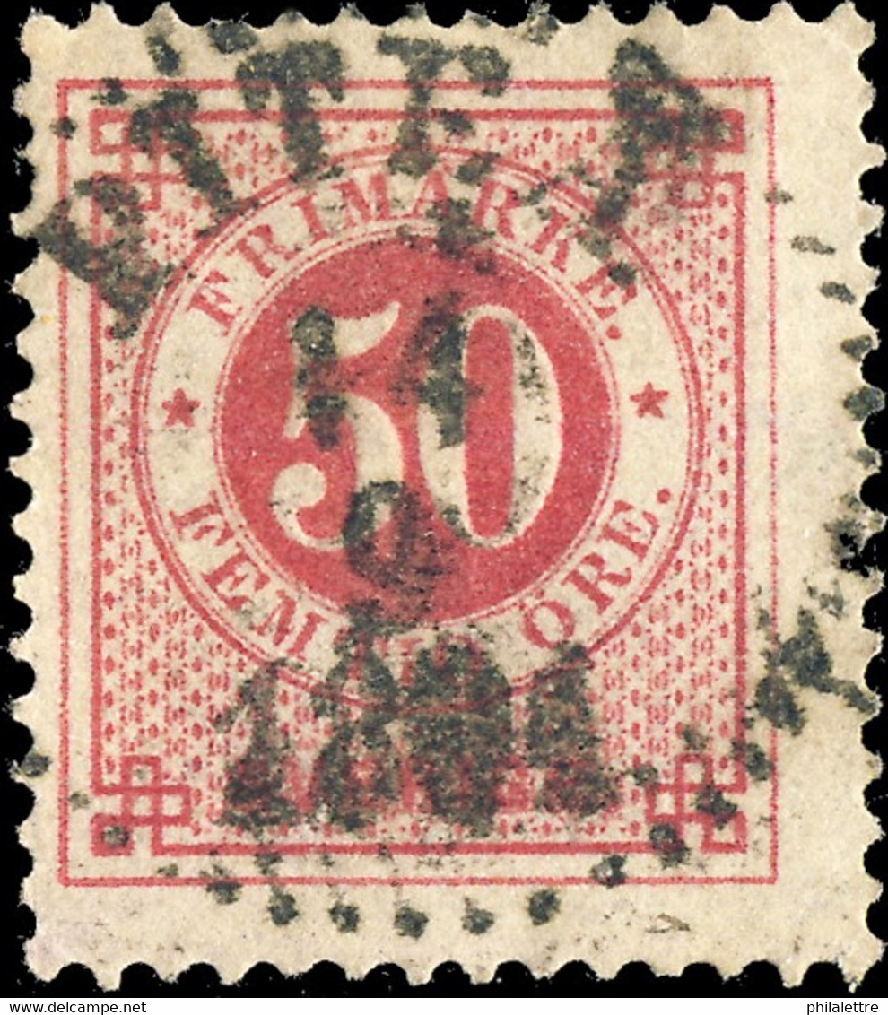 SUÈDE / SWEDEN / SVERIGE - 1891 - " PITEÅ " (Type 14) On Mi.35 50 öre Rose-carmin / Carmine-rose - Gebruikt