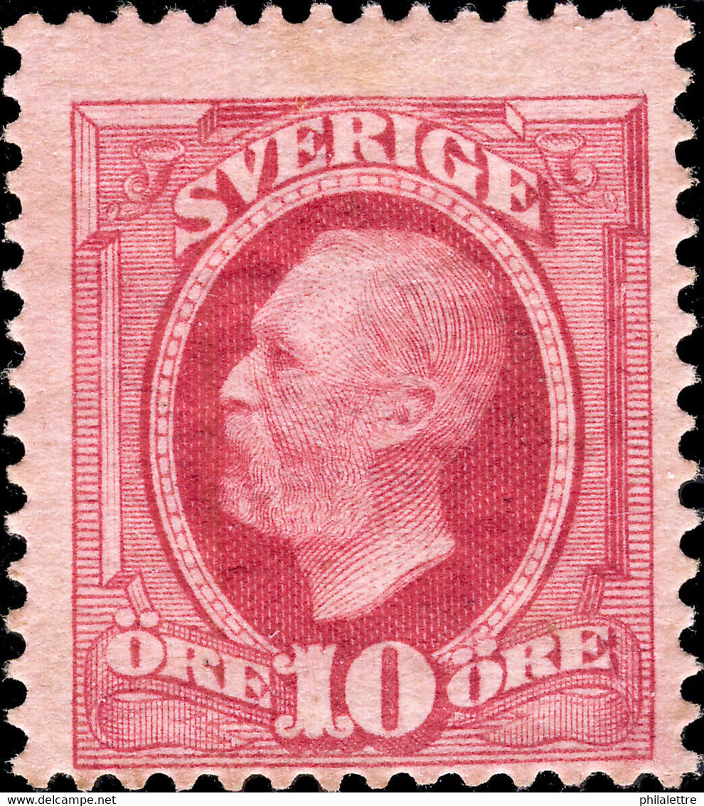 SUÈDE / SWEDEN / SVERIGE - 1895 - Mi.43 / Facit 54e1 10ö Bright Carmine Mint* - Ongebruikt