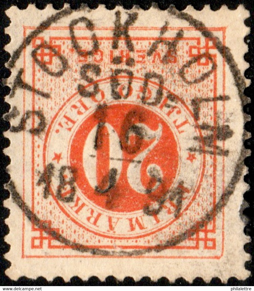 SUÈDE / SWEDEN / SVERIGE - 1891 - " STOCKHOLM SÖD: " Ds On Facit 46d/ Mi.34 - Usati