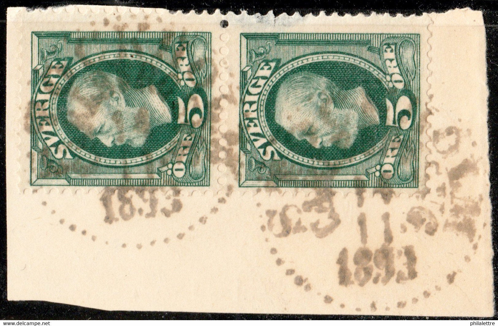 SUÈDE / SWEDEN / SVERIGE - 1893 - " STOCKHOLM CARLBERGSVG." Ds On Mi.41a / Facit 52a - Usados