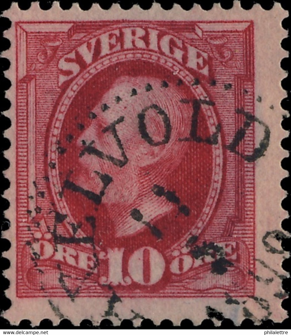 SUÈDE / SWEDEN / SVERIGE - 1898 - " AXELVOLD " (Type 14) On Mi.43 10 öre Rouge / Red - Gebraucht