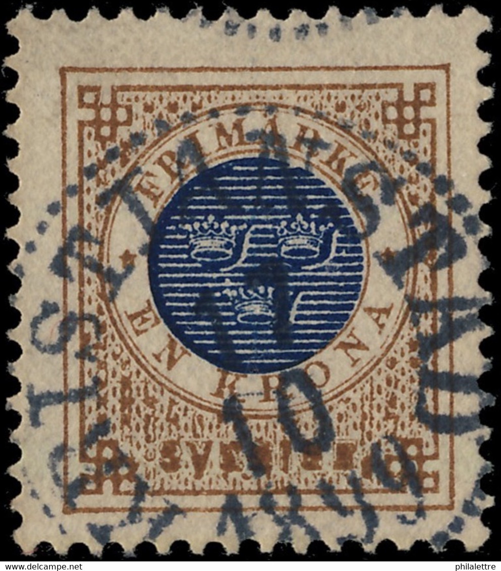 SUÈDE / SWEDEN / SVERIGE - 1899 - " KRISTIANSTAD " (Type 14) Cancel On Mi.37 1KR - Gebraucht