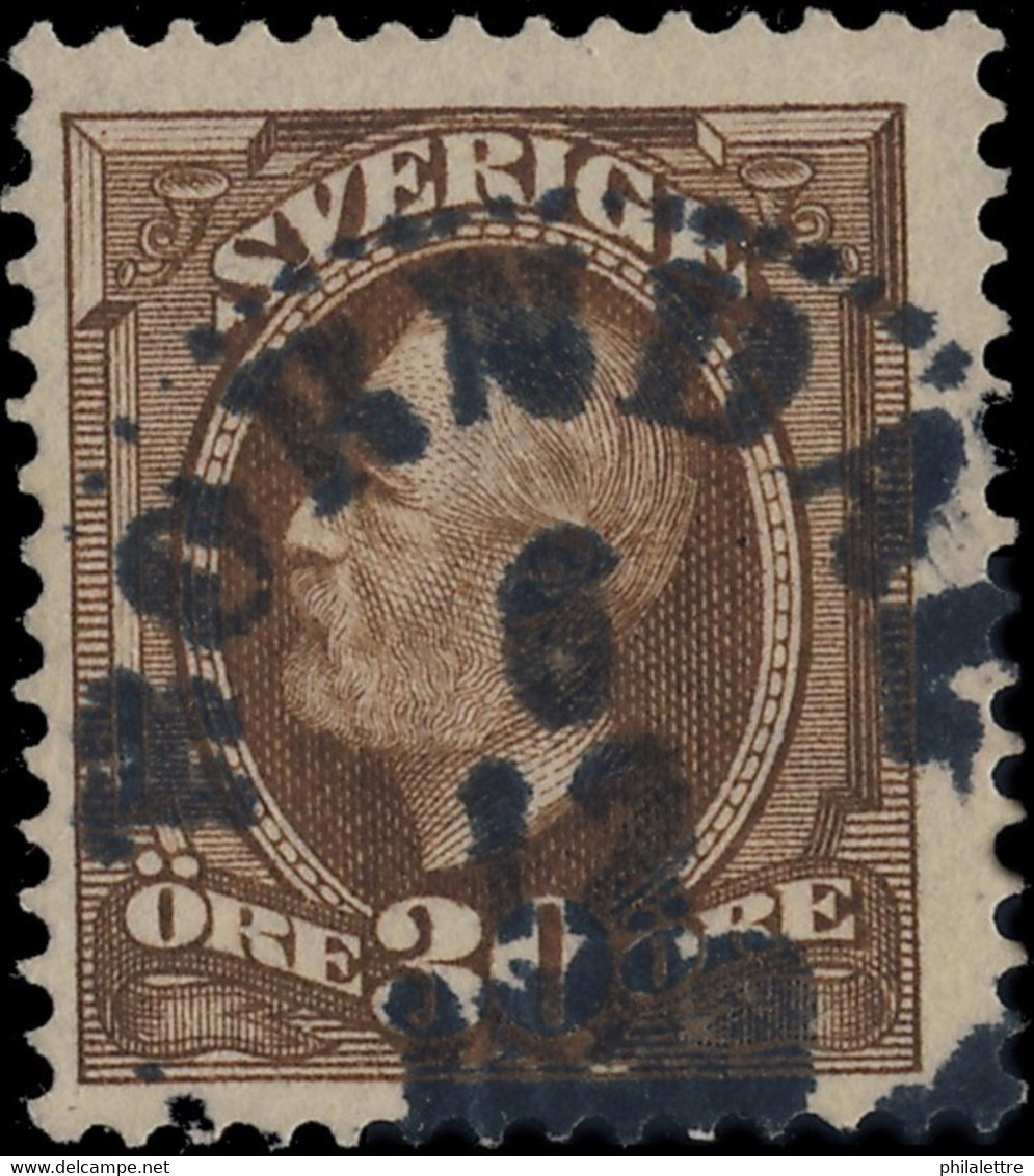 SUÈDE / SWEDEN / SVERIGE - 1898 - " HORNDAL" (Type 14) On Mi.47 30 öre Brun / Brown - Used Stamps