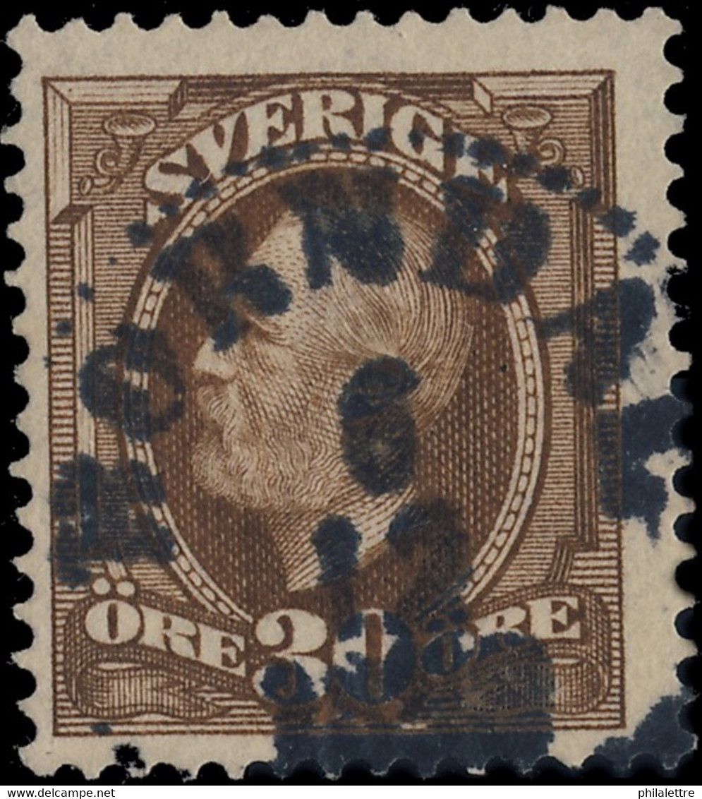 SUÈDE / SWEDEN / SVERIGE - 1898 - " HORNDAL" (Type 14) On Mi.47 30 öre Brun / Brown - Gebraucht