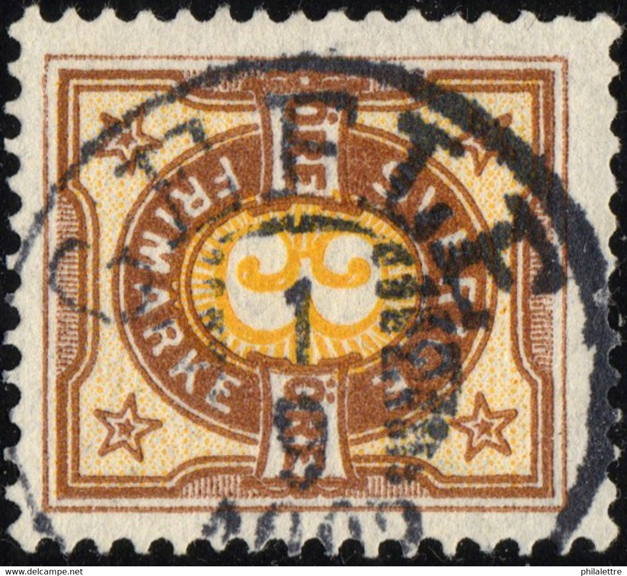 SUÈDE / SWEDEN / SVERIGE - 1902 - " GEFFLE " (GÄVLE) Ds On Facit 63 3ö Brown/orange - Gebruikt