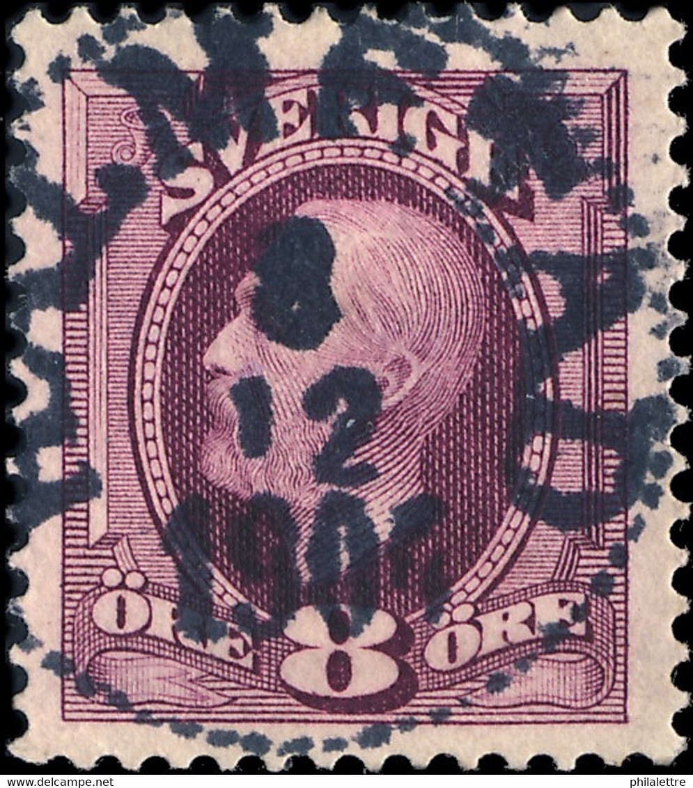 SUÈDE / SWEDEN / SVERIGE - 1904 - " HALMSTAD " (Type 14) On Mi42 8 öre Lilas-rouge / Red-lilac - Used Stamps