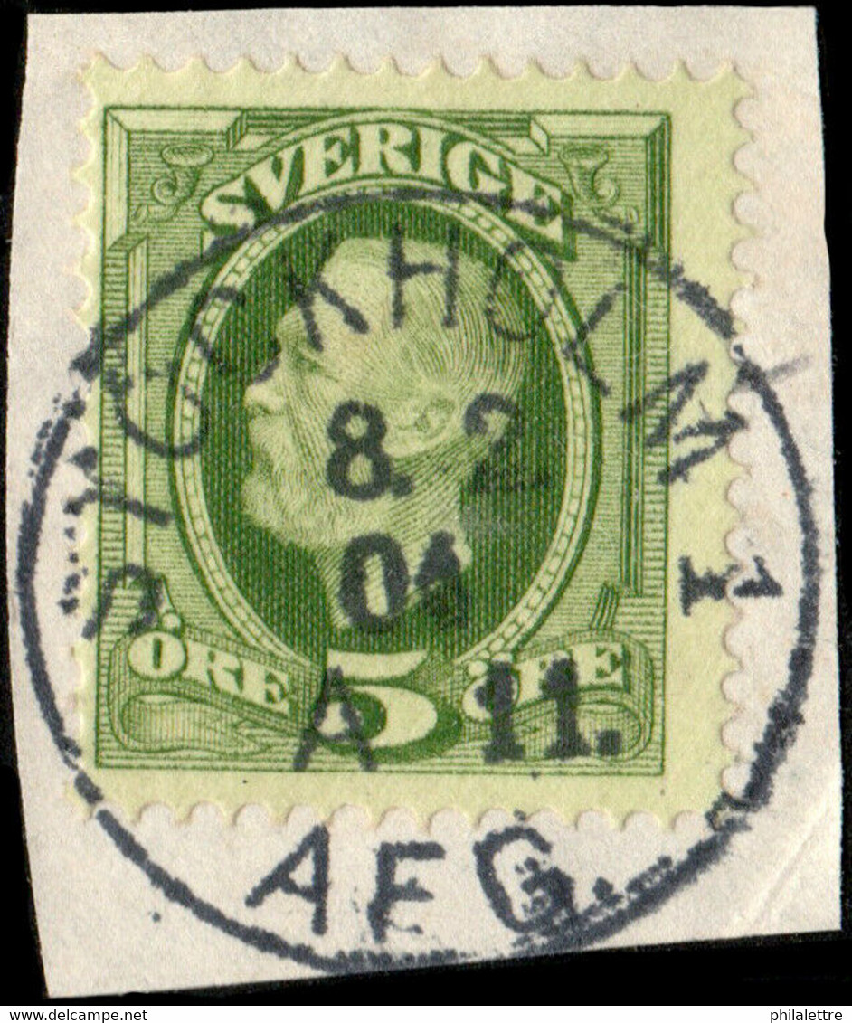 SUÈDE / SWEDEN / SVERIGE - 1904 - " STOCKHOLM 1 / A 11./ AFG." Ds On Mi.41b/Facit 52d - Used Stamps