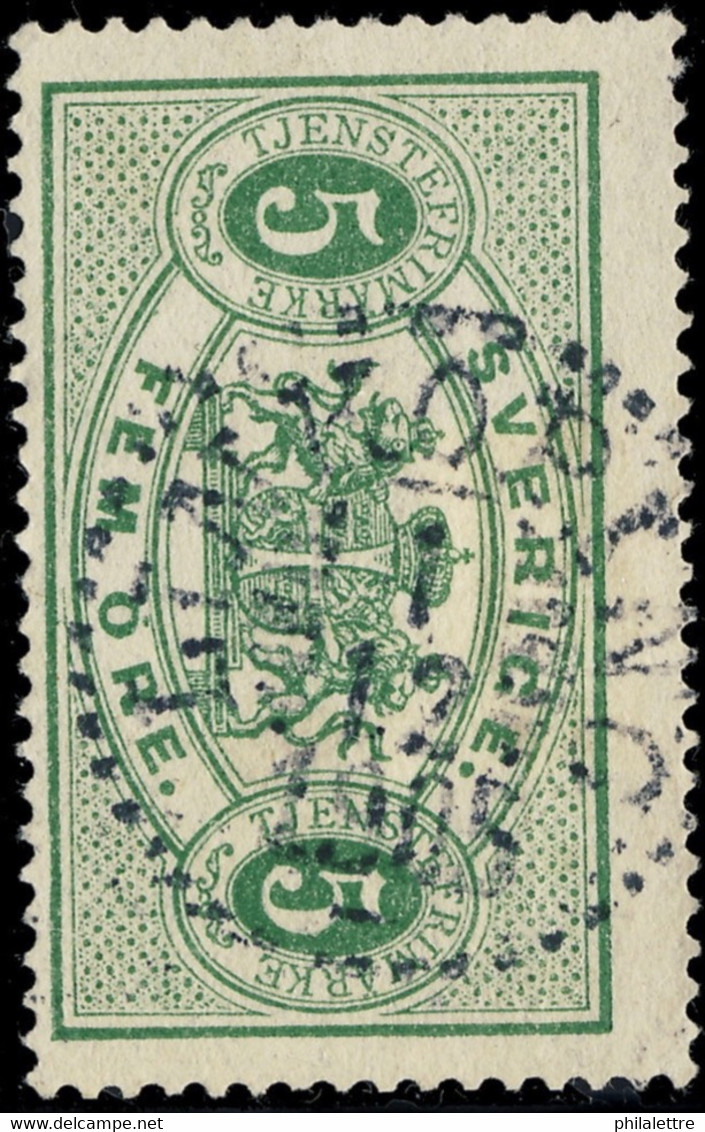 SUÈDE / SWEDEN / SVERIGE - 1905 - " LINKÖPING " (Type 34) On Mi.D3B 5 öre Green OFFICIAL - Servizio