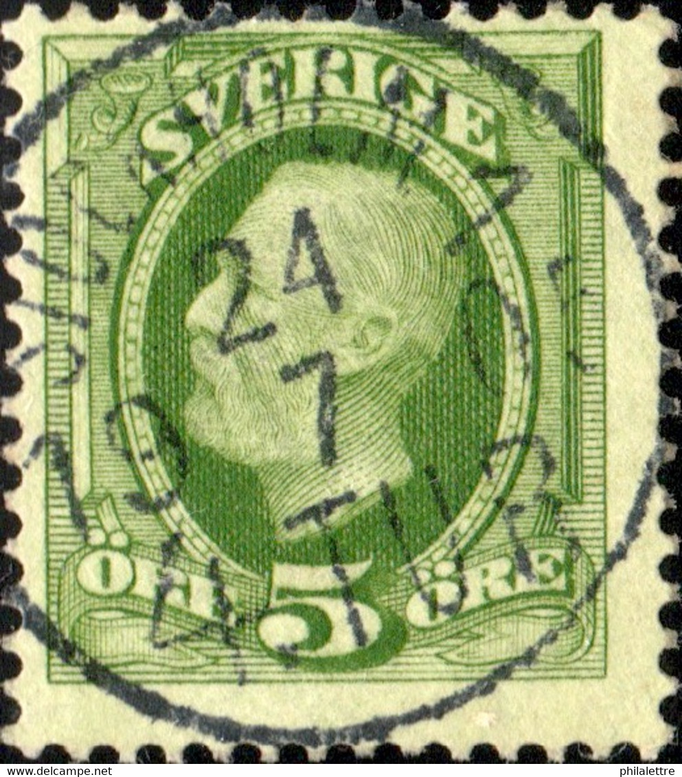 SUÈDE / SWEDEN / SVERIGE - 1905 - " STOCKHOLM 1 / 4.TUR. " Ds On Mi.41b/Facit 52e - Gebruikt