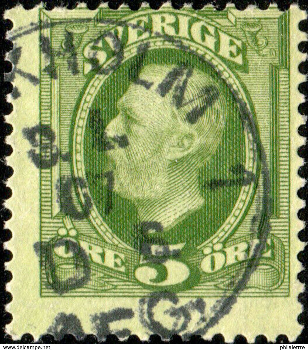 SUÈDE / SWEDEN / SVERIGE - 1907 - " STOCKHOLM 1 / D 6. / AFG." Ds On Mi.41b/Facit 52e - Gebruikt