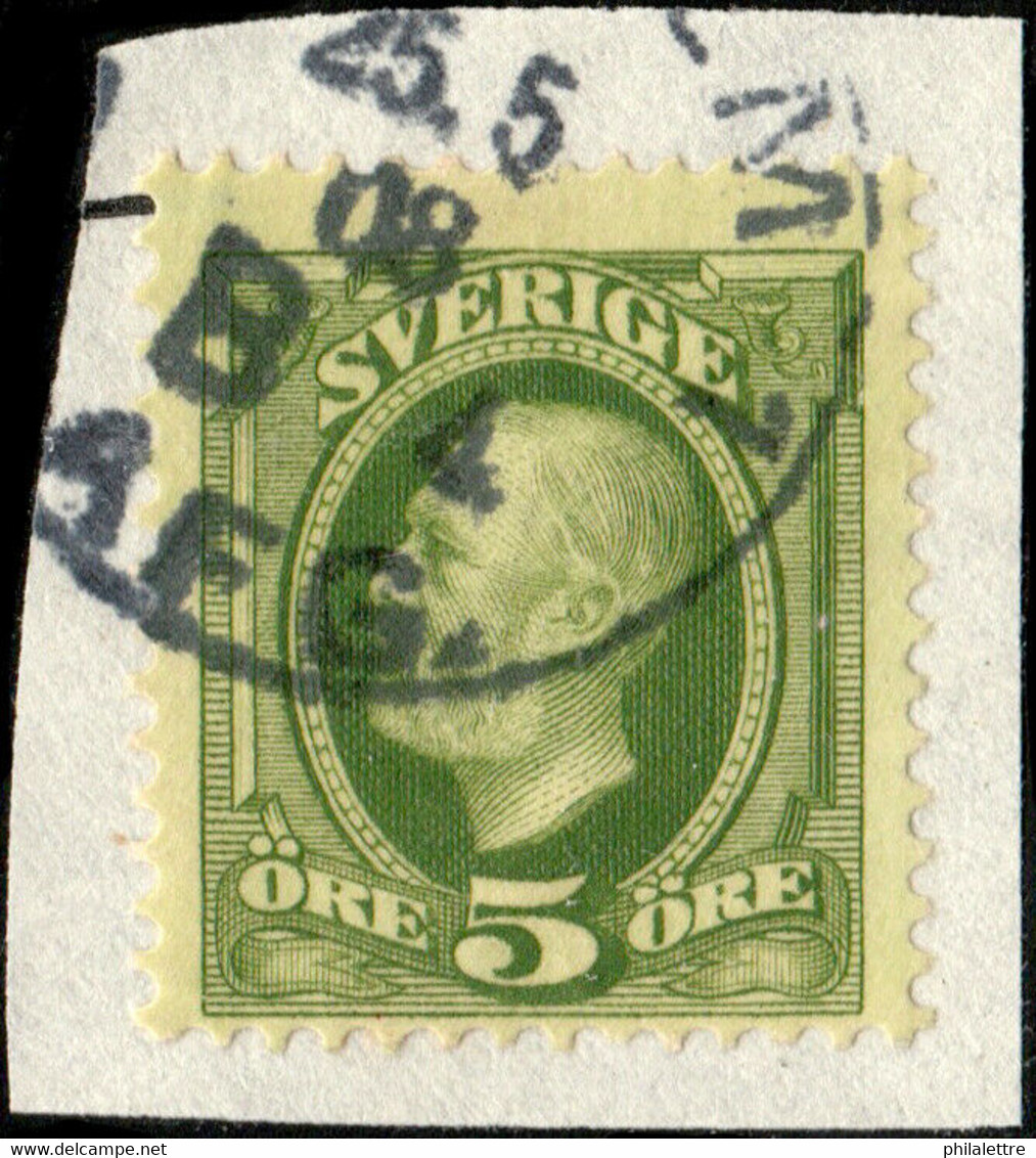 SUÈDE / SWEDEN / SVERIGE - 1908 - " STOCKHOLM 1 / B 4. / AFG." Ds On Mi.41b/Facit 52e - Gebraucht