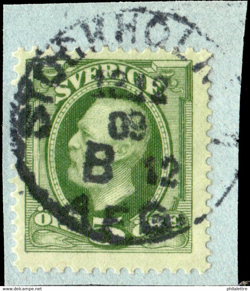 SUÈDE / SWEDEN / SVERIGE - 1909 - " STOCKHOLM 1 / B 12./ AFG." Ds On Mi.41b/Facit 52d - Gebruikt