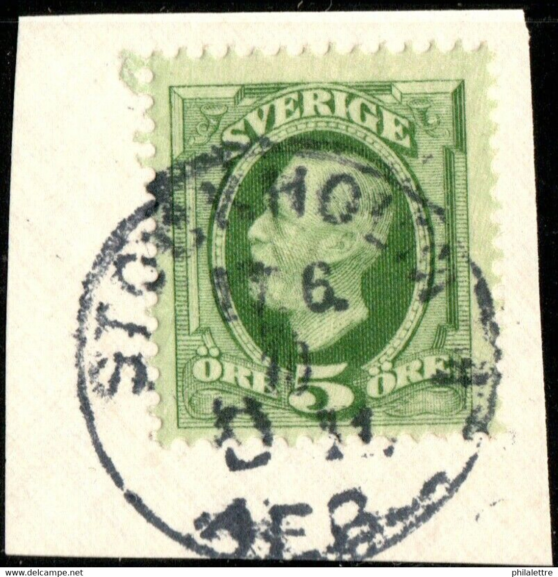 SUÈDE / SWEDEN / SVERIGE - 1910 - " STOCKHOLM 1 / D 11./ AFG." Ds On Mi.41b/Facit 52g - Usati