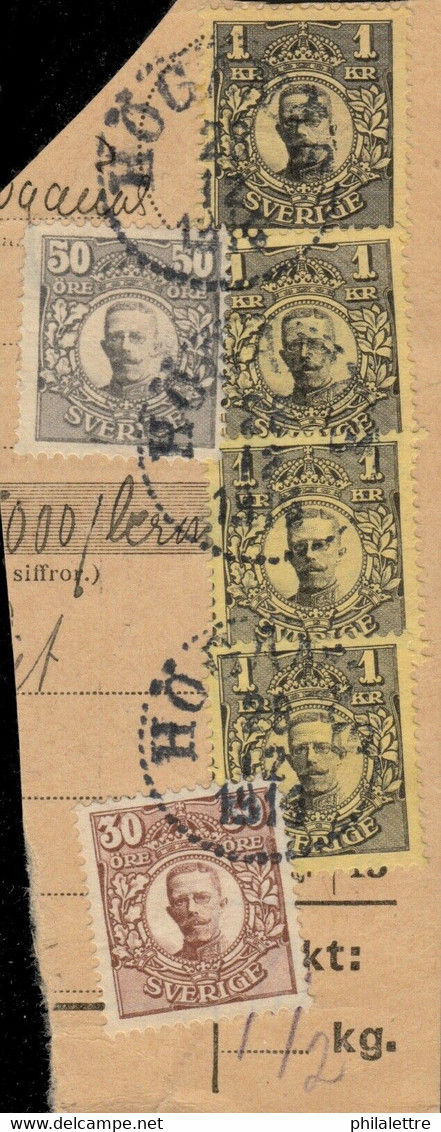 SUÈDE / SWEDEN / SVERIGE - 1914 - " HÖGANÄS " Ds On Facit 77 (x4), 88 & 91 - Gebraucht