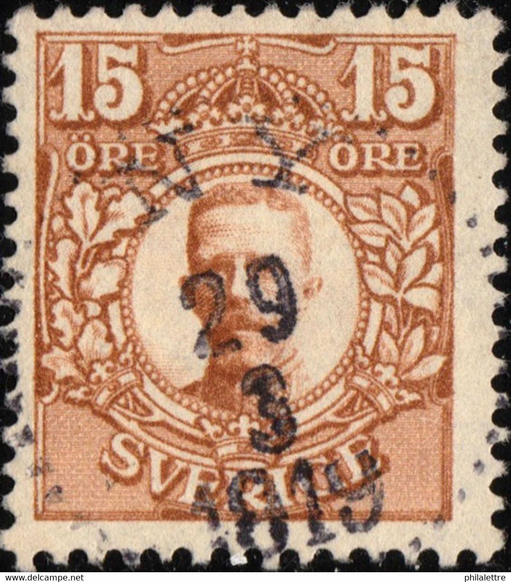 SUÈDE / SWEDEN / SVERIGE - 1919 - " NY " Ds On Facit 84 15ö Brown - Gebruikt