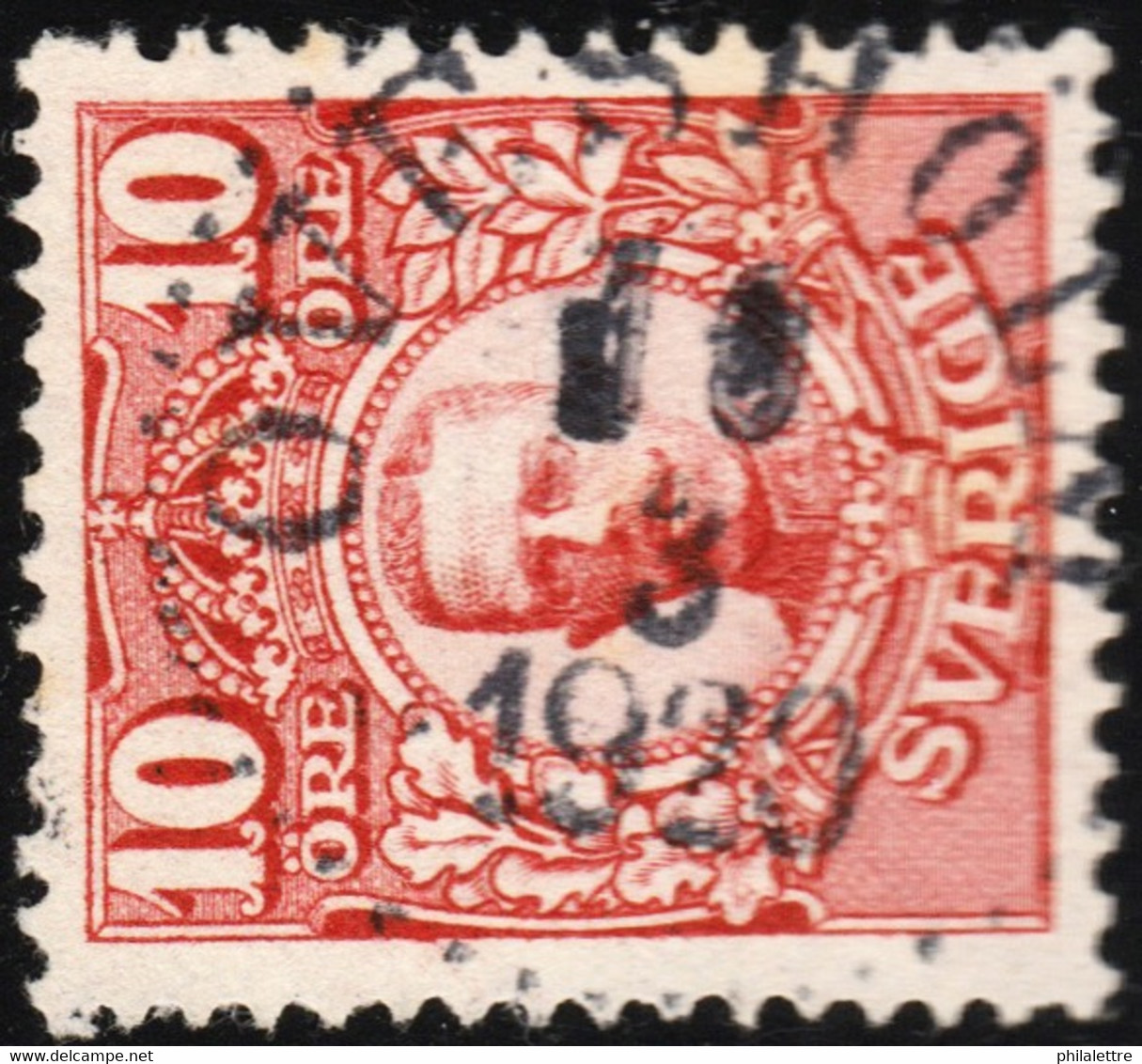 SUÈDE / SWEDEN / SVERIGE - 1920 - " OVESHOLM " Ds On Facit 82 10ö Red - Used Stamps