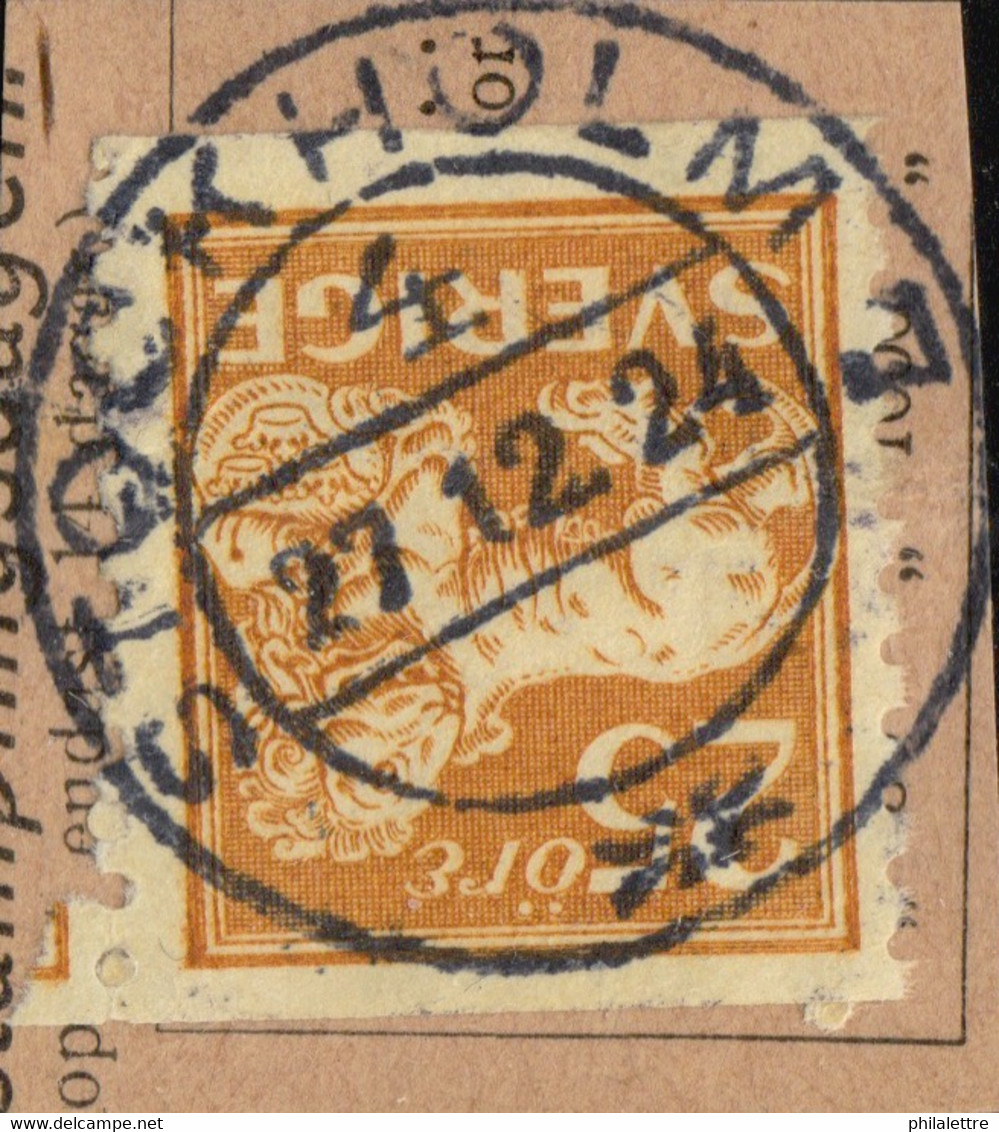 SUÈDE / SWEDEN / SVERIGE - 1924 - " STOCKHOLM 7 / 4 " Cds Mi.130 / Facit 147 - Used Stamps