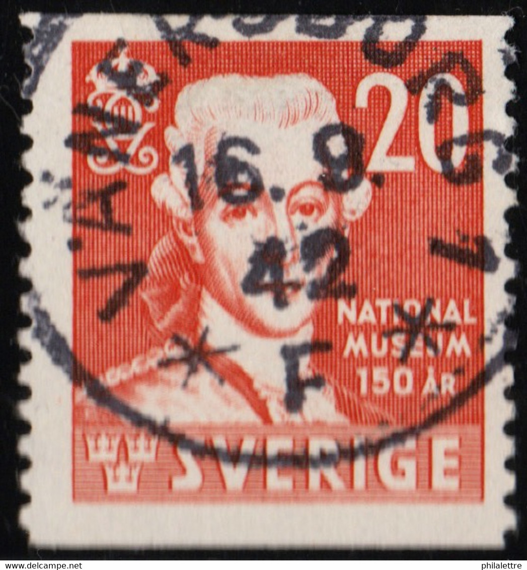 SUÈDE / SWEDEN / SVERIGE - 1942 - " VÄNERSBORG 1 * F * "  Ds On Facit 338A 20ö Red - Used Stamps