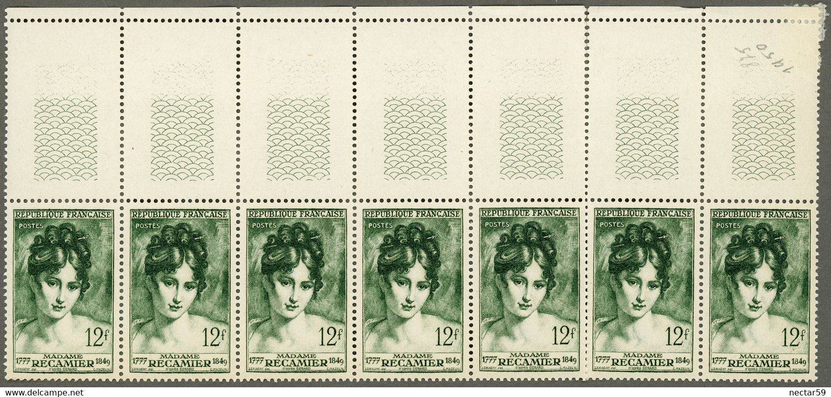FRANCE 1950 Bloc Yt 875 Madame Récamier MNH**, 1er Empire, Napoléon, François Gérard - Unused Stamps