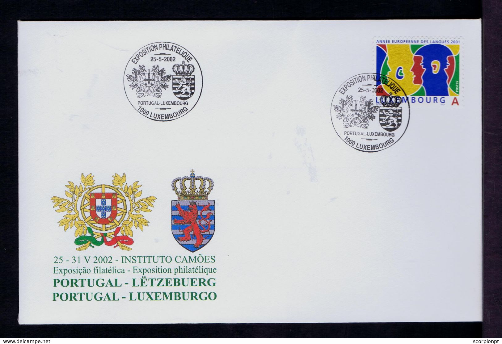 Portugal Luxembourg Brasons Coat Of Arms 2002 Philatelic Exhibition Heraldic Sp7529 - Hologramme