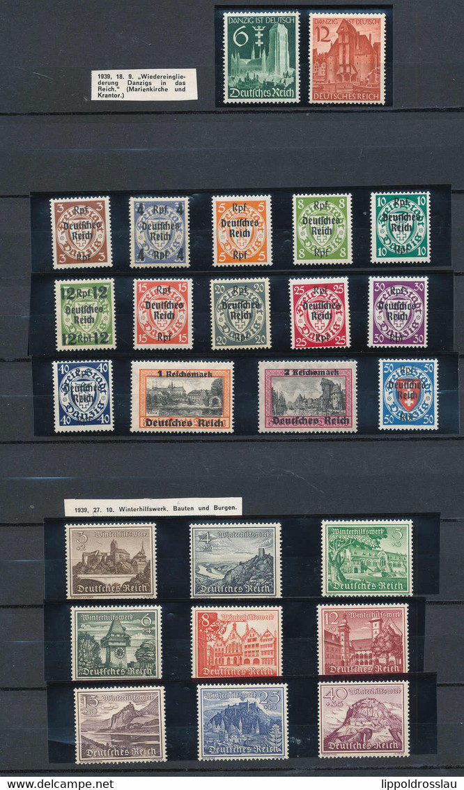 ** DR Sammlung Im Steckalbum 1938-1945 Kplt., Ohne Blocks Mi. 2350,00 Euro - Altri & Non Classificati