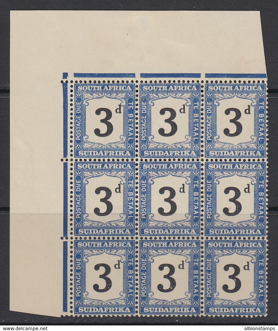 South Africa, SG D20 Var, MNH (bot Mid MLH) "Stop After Due" Variety, R. 1/2 - Postage Due