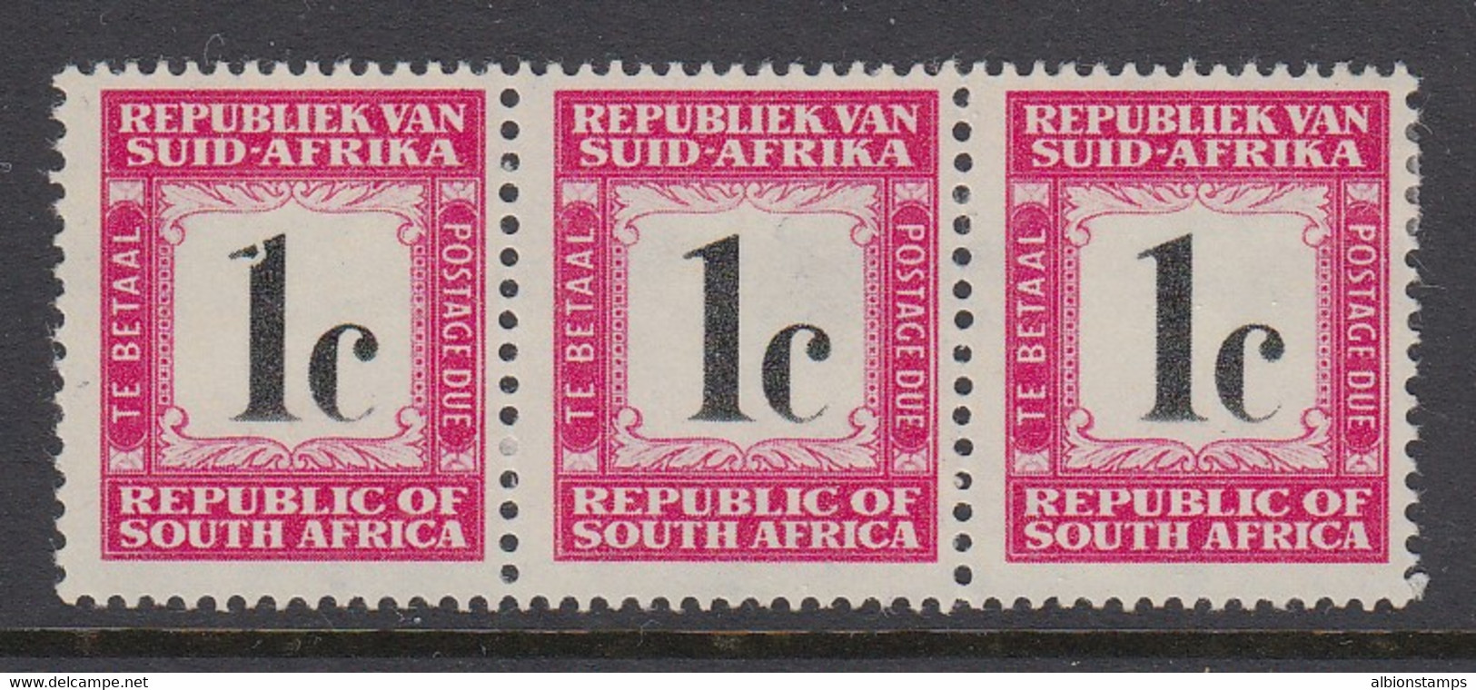 South Africa, SG D51 Var, MNH (right MHR), "Broken 1" Variety, R. 3/8 - Impuestos